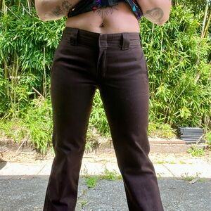 Y2K vintage brown Dickies slim fit pants/trousers women’s size small/medium